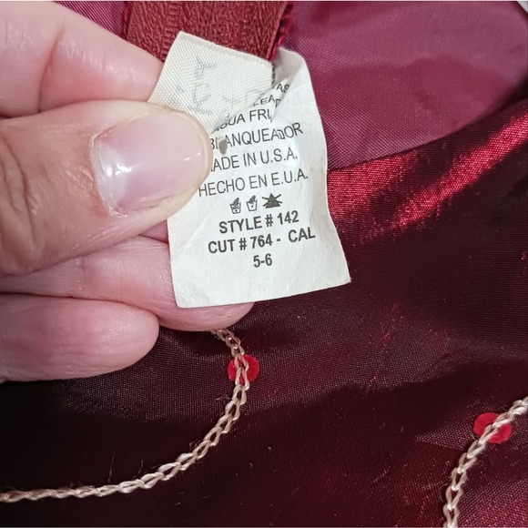 My Best Kid party special occasion dress size 5-6 burgundy sequins formal dressy - Picture 6 of 6